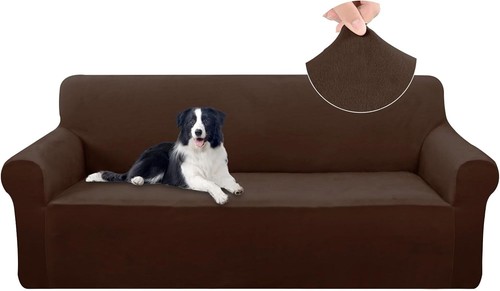 Chocolate velvet sofa - chocolate,