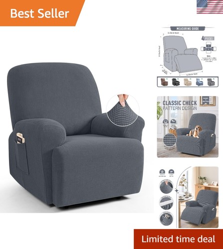 Soft and durable grey recliner - soft,