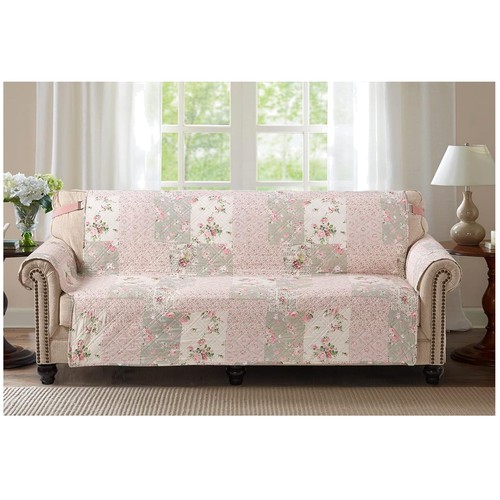 Rose and sage couch cover - sage, 70"