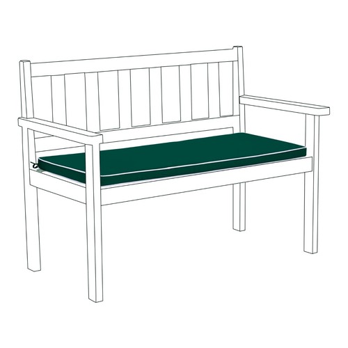 Green seater outdoor bench - 2,