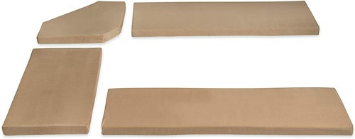 Beige fabric nook cushion - fabric,
