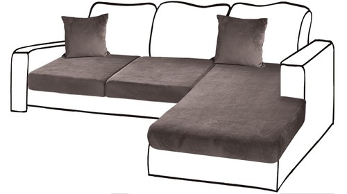 Piece shaped sectional sofa - piece,