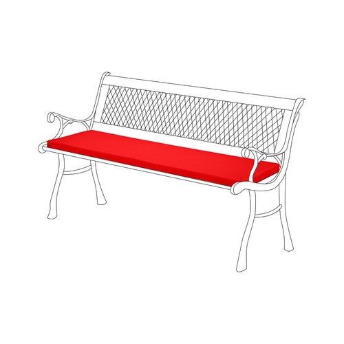 Red seater garden bench - red,