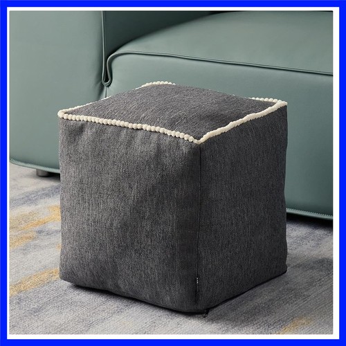 Geometric unstuffed pouf cover - unstuffed,